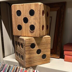 Wooden Dice Decor Set
